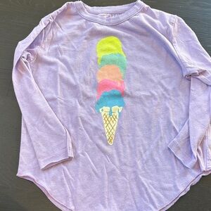 Chaser Kids Long Sleeve Ice Cream Tee - Lavender